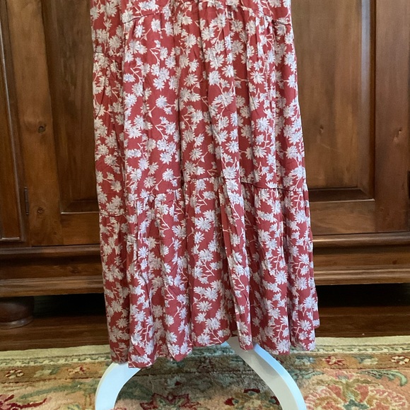 NWT! NATURAL LIFE Red and White Floral Maxi Dress - Picture 9 of 16